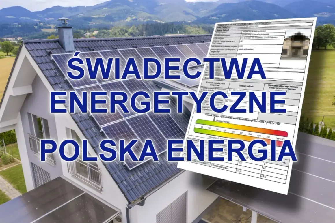 Świadectwo charakterystyki energetycznej budynku z panelami słonecznymi. Dowiedz się, certyfikat energetyczny co to jest i jak wpływa na dom.